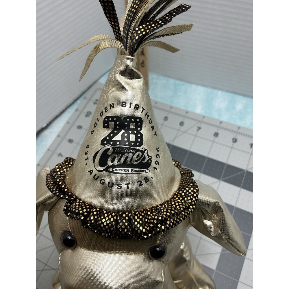 Raising Canes‎ Plush Dog Gold Limited Edition 28th Golden Birthday With Tag - Picture 7 of 8